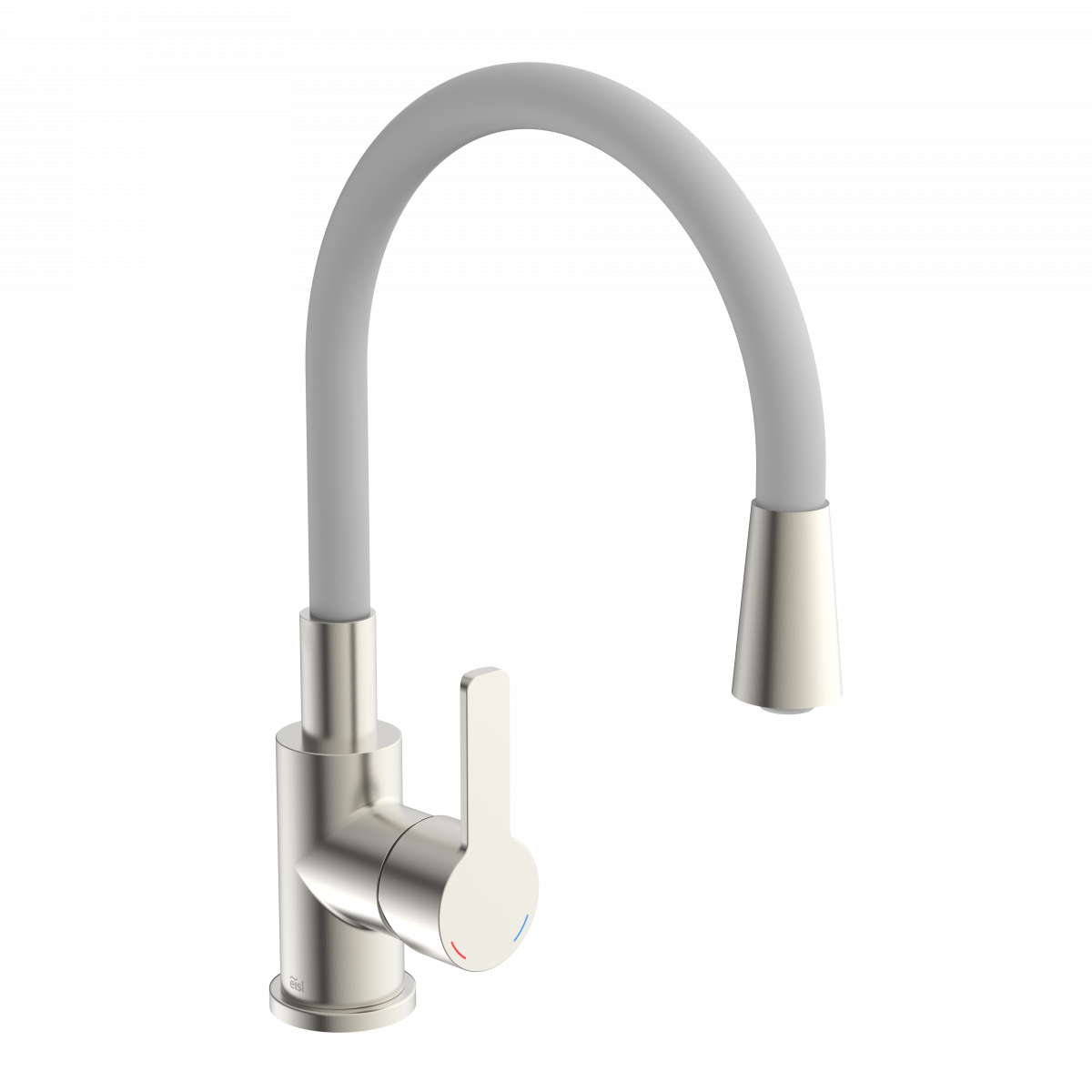 Sp&uuml;ltischarmatur FLEXO, Edelstahloptik/Hellgrau