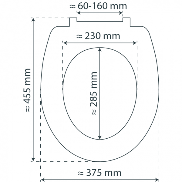 Duroplast WC-Sitz GREY, mit Absenkautomatik und Schnellverschluss