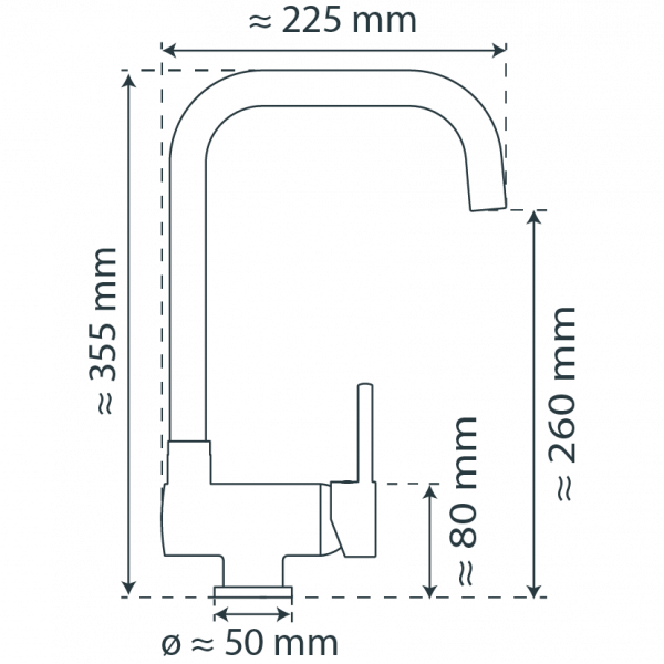 WINDOW Spültischarmatur, Schwarz matt