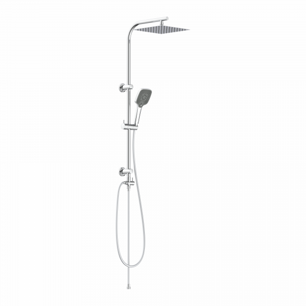 &Uuml;berkopf-Brauseset EASY DELUXE, Regendusche, gro&szlig;er Duschkopf, Chrom