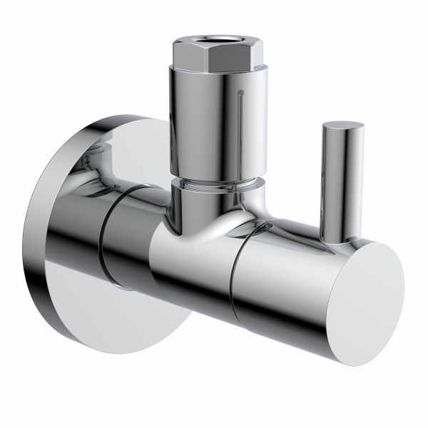 Universal Eckventil mit Schnellverschluss in Chrom