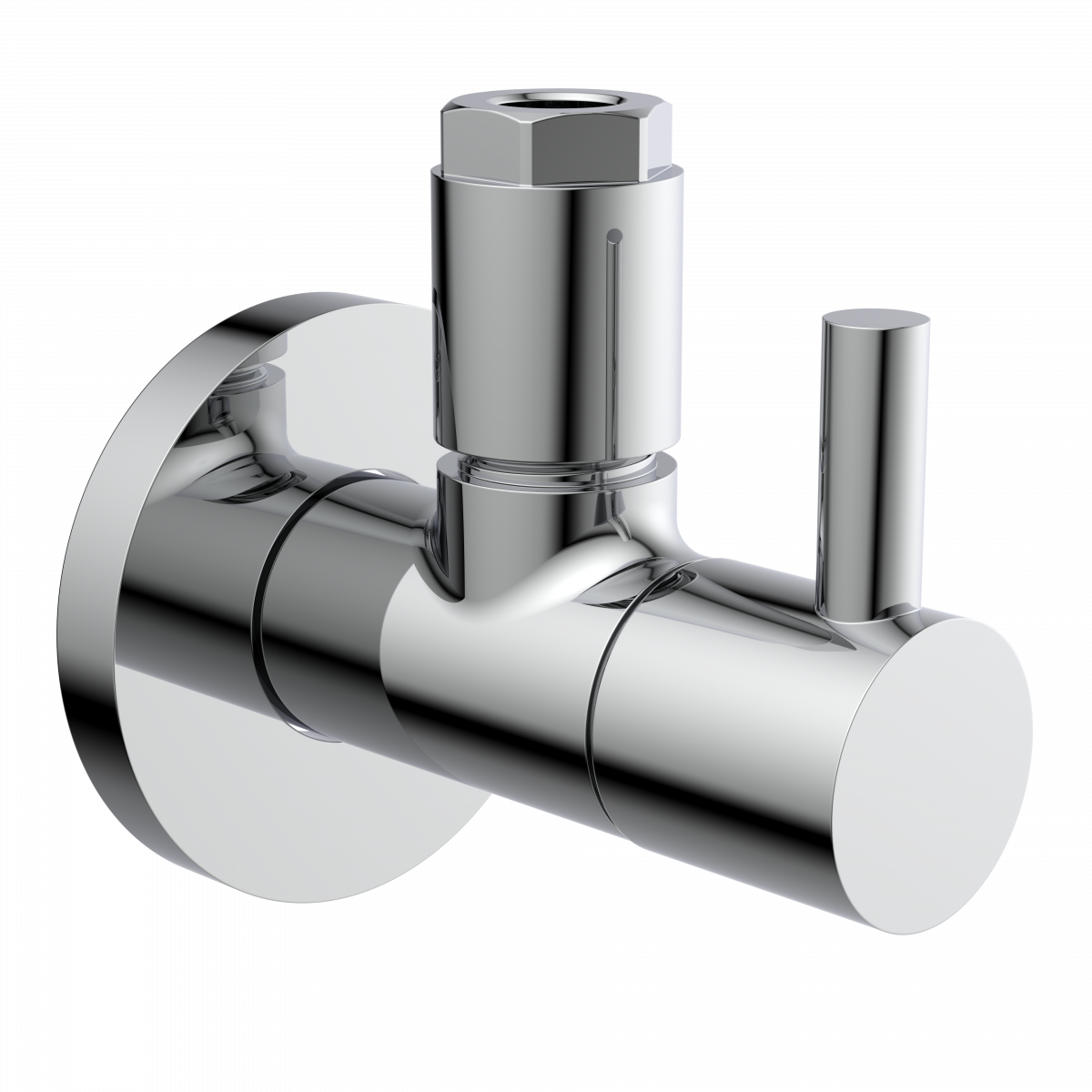 Universal Eckventil mit Schnellverschluss in Chrom