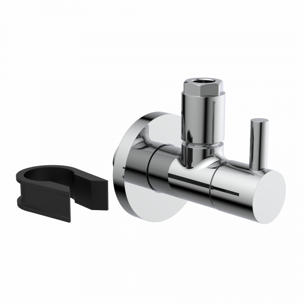 Universal Eckventil mit Schnellverschluss in Chrom