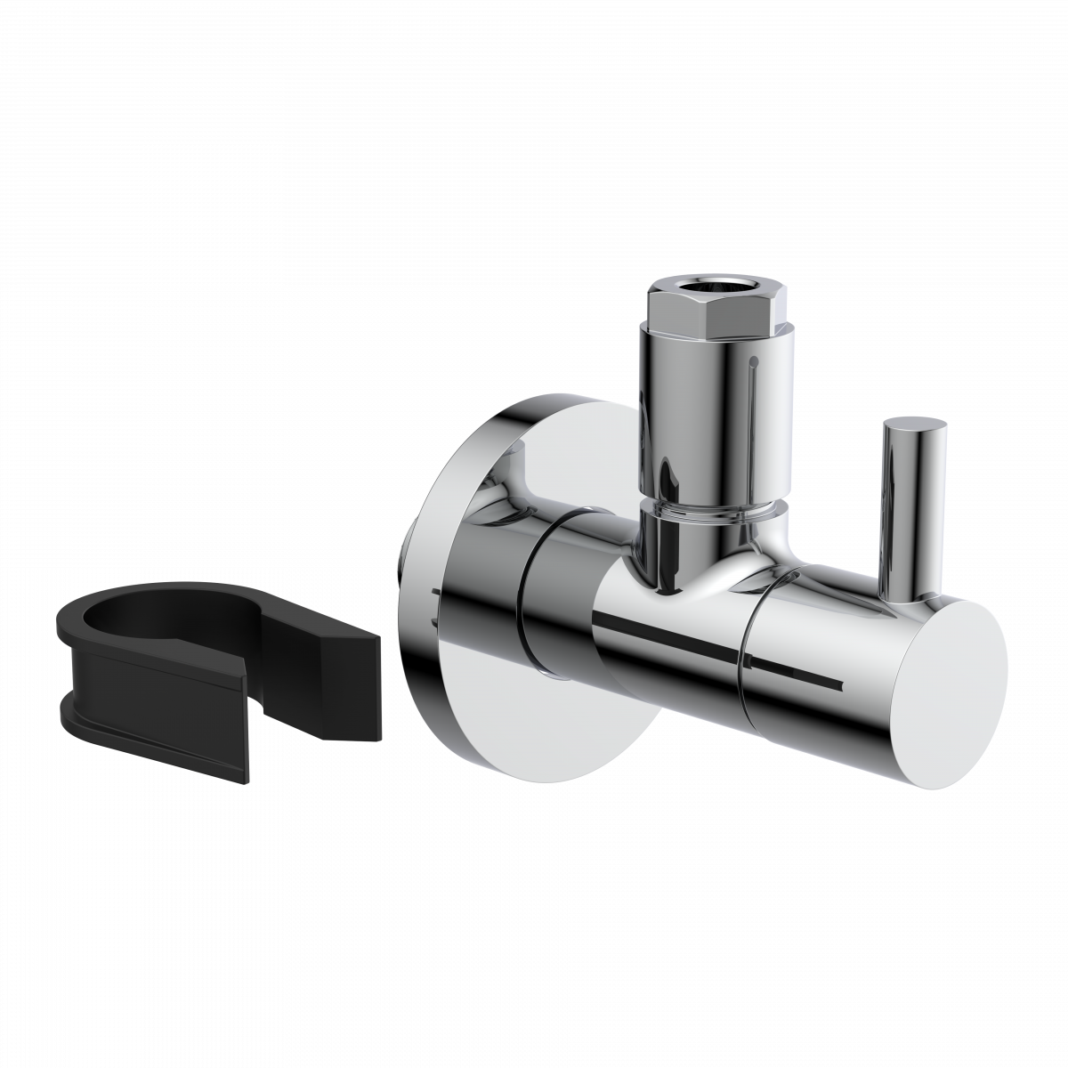 Universal Eckventil mit Schnellverschluss in Chrom