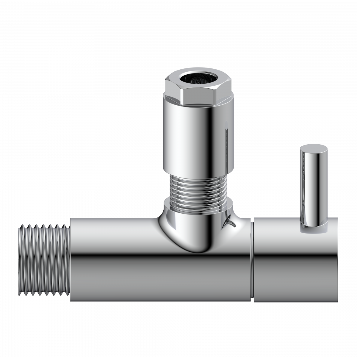 Universal Eckventil mit Schnellverschluss in Chrom