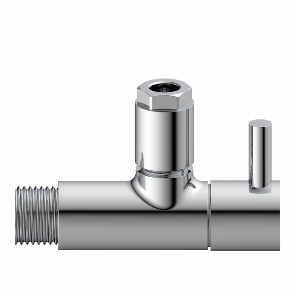 Universal Eckventil mit Schnellverschluss in Chrom