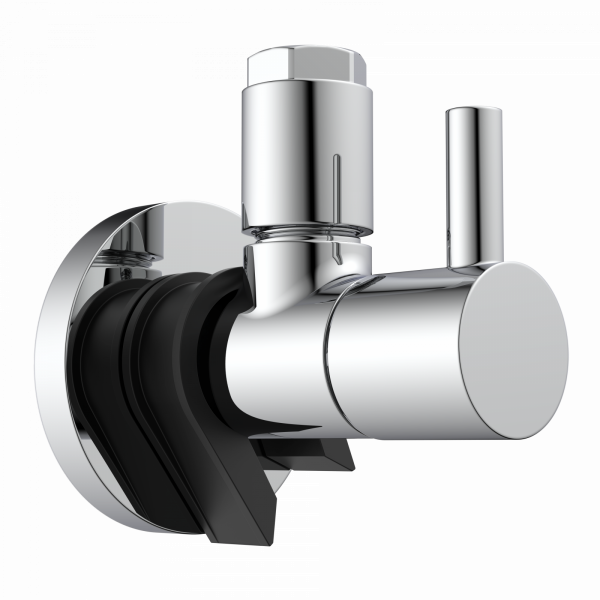 Universal Eckventil mit Schnellverschluss in Chrom