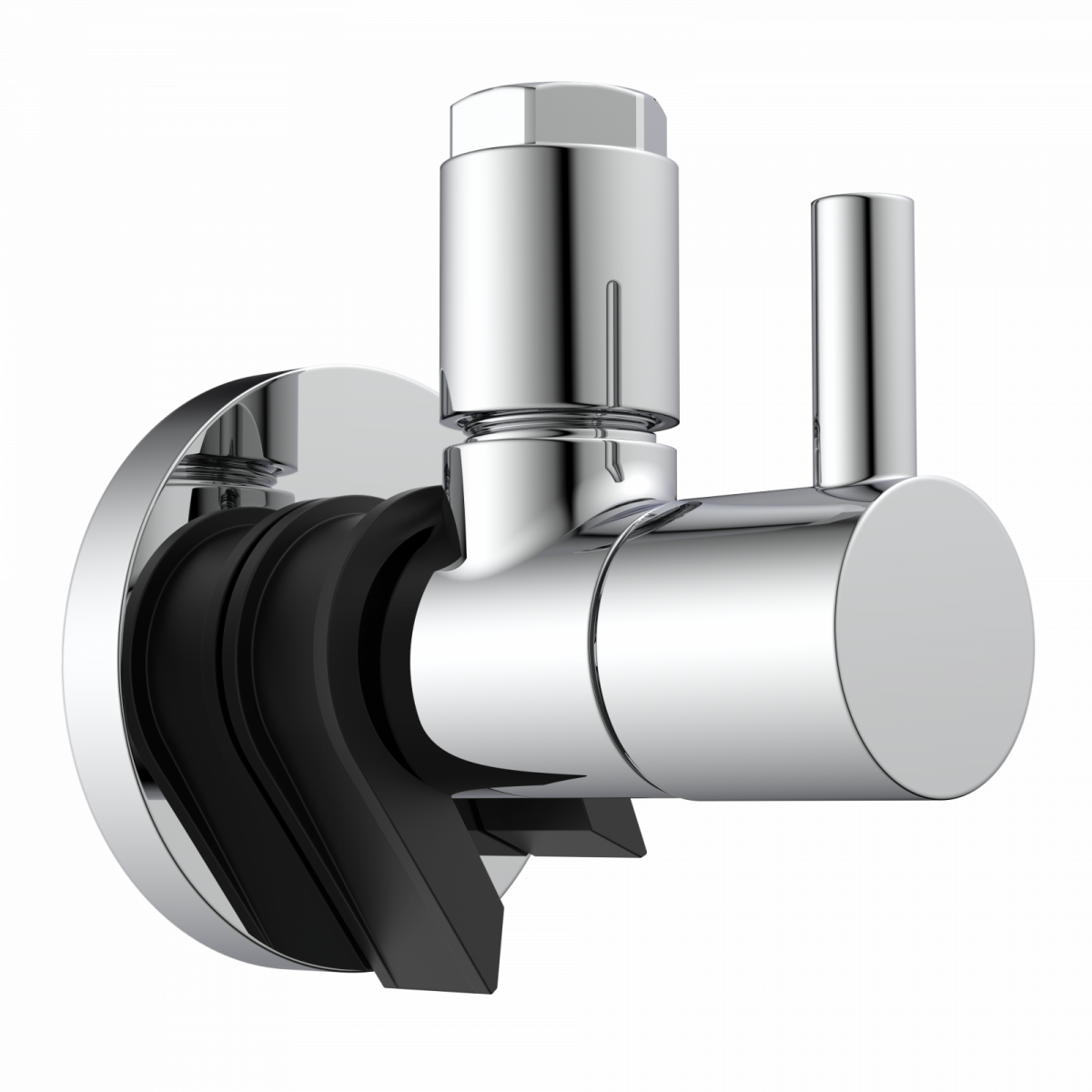Universal Eckventil mit Schnellverschluss in Chrom