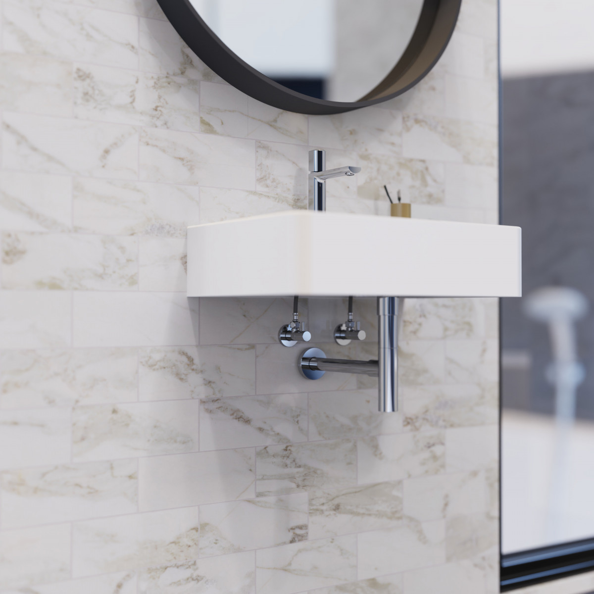 Universal Eckventil mit Schnellverschluss in Chrom