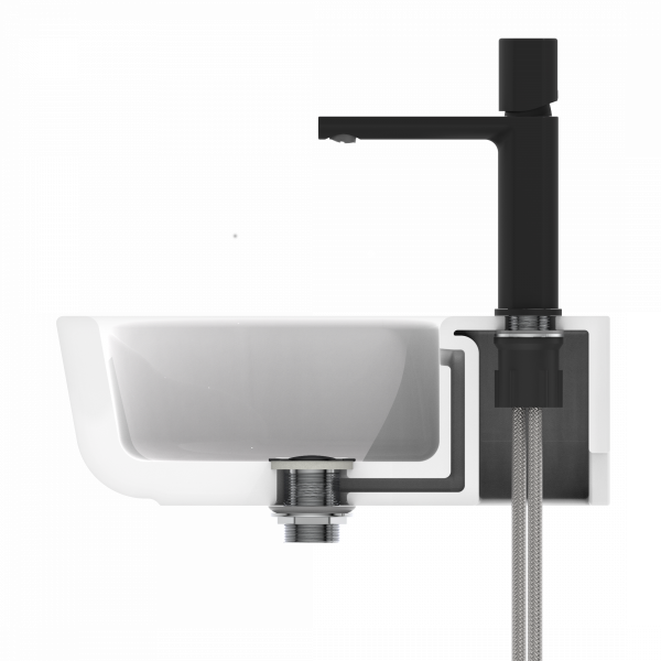 NEW YORK Waschtischarmatur, Schwarz matt