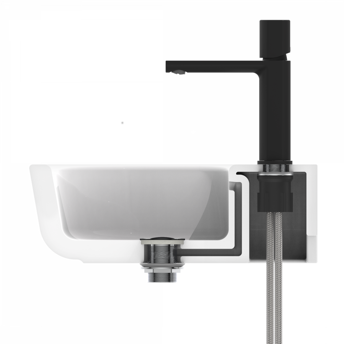 NEW YORK Waschtischarmatur, Schwarz matt