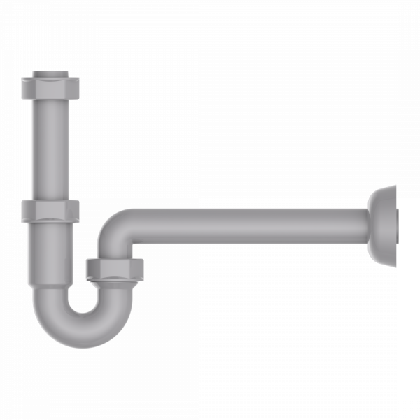 R&ouml;hrensiphon, 1 1/4" x 32 mm aus Kunststoff, Grau"