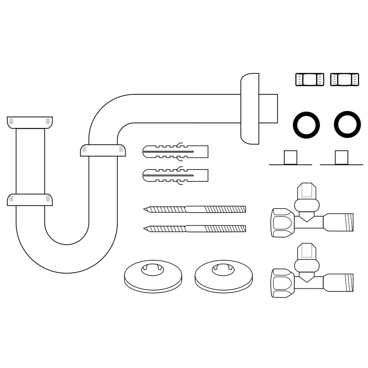 Röhrensiphon, Komplett-Set, Chrom