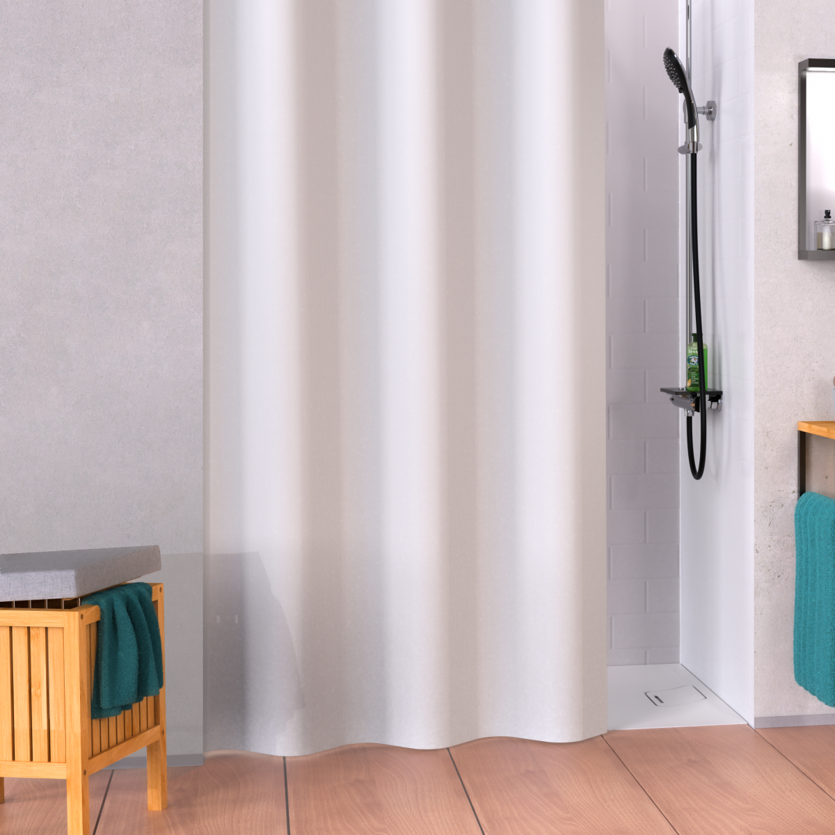 Duschvorhang, weiß