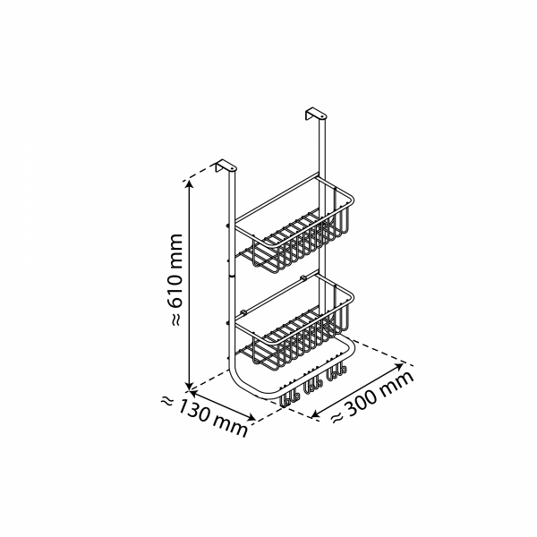 H&auml;ngeregal, silber matt
