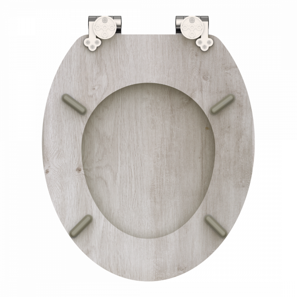 MDF WC-Sitz LIGHT WOOD, mit Absenkautomatik