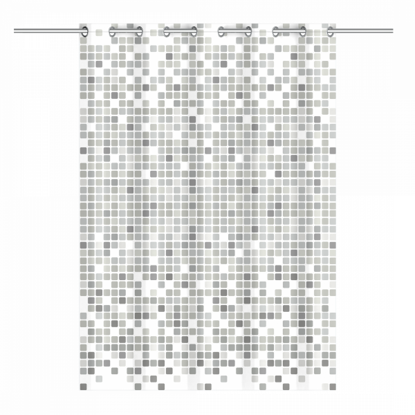 Duschvorhang, Mosaik grau