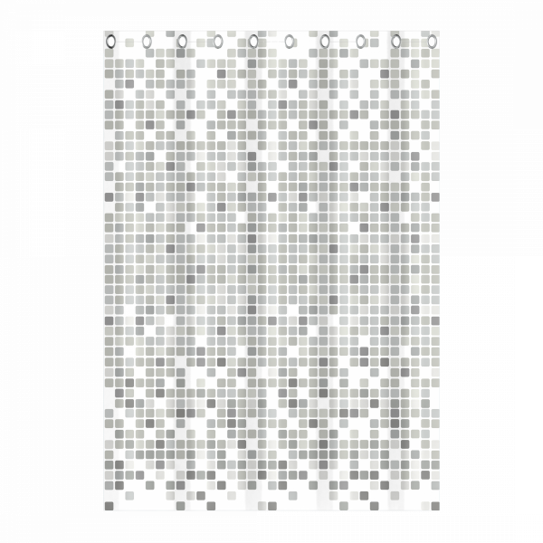 Duschvorhang, Mosaik grau