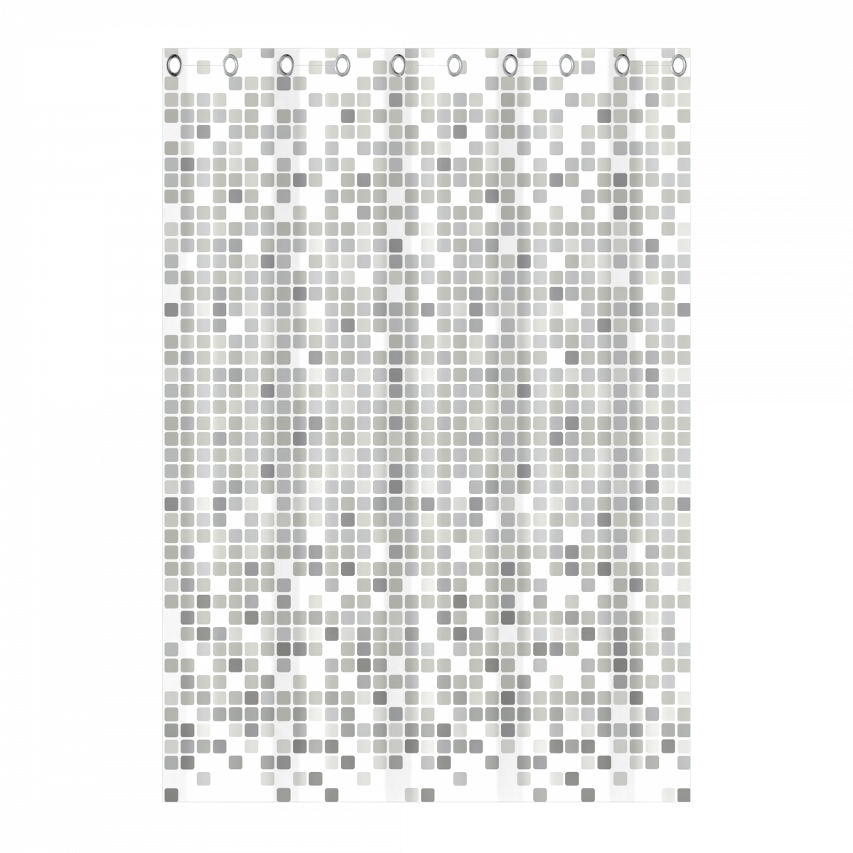 Duschvorhang, Mosaik grau