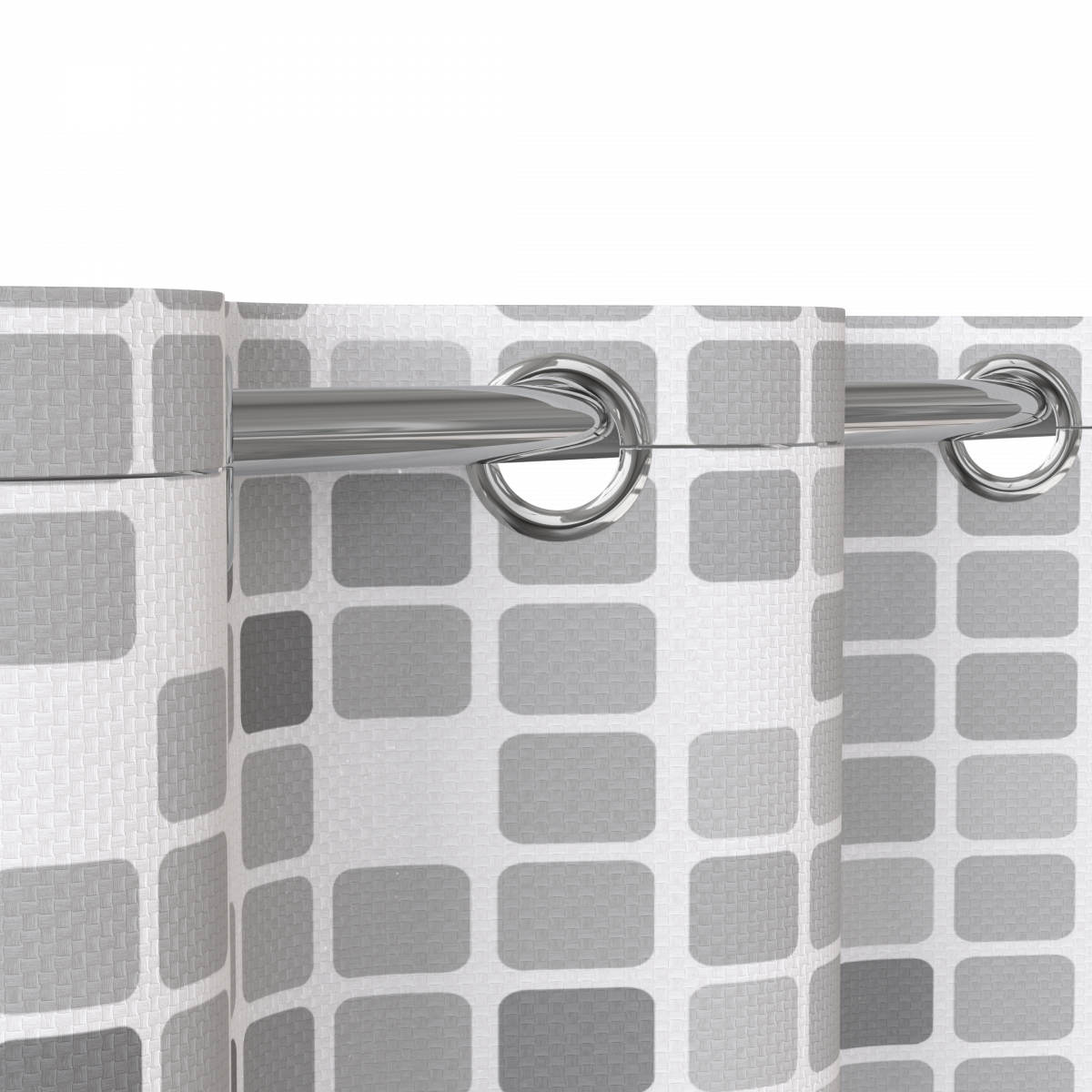 Duschvorhang, Mosaik grau