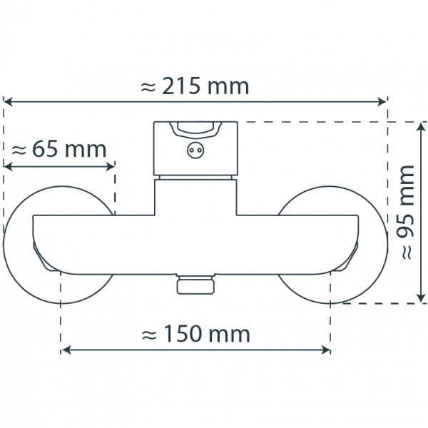 DENVER Duscharmatur, Schwarz matt
