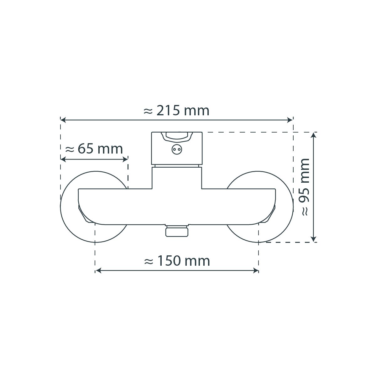 DENVER Duscharmatur, Schwarz matt