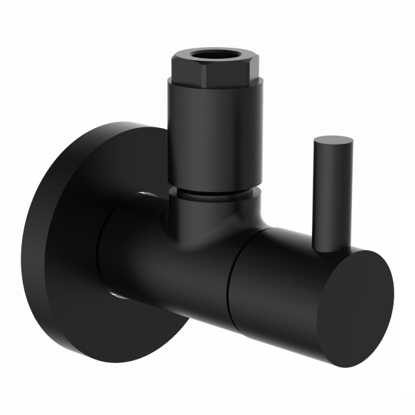 Universal Eckventil mit Schnellverschluss Schwarz