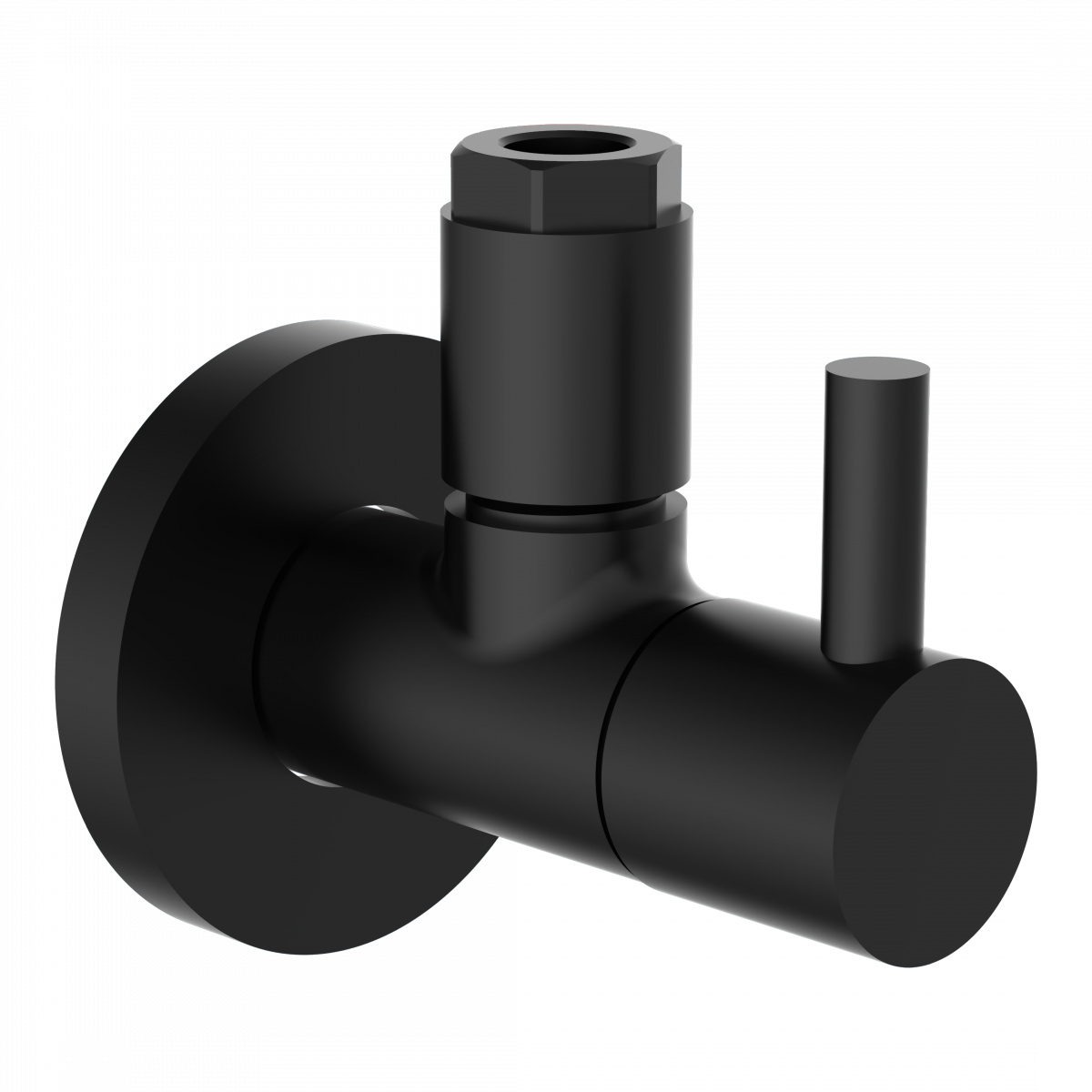 Universal Eckventil mit Schnellverschluss Schwarz