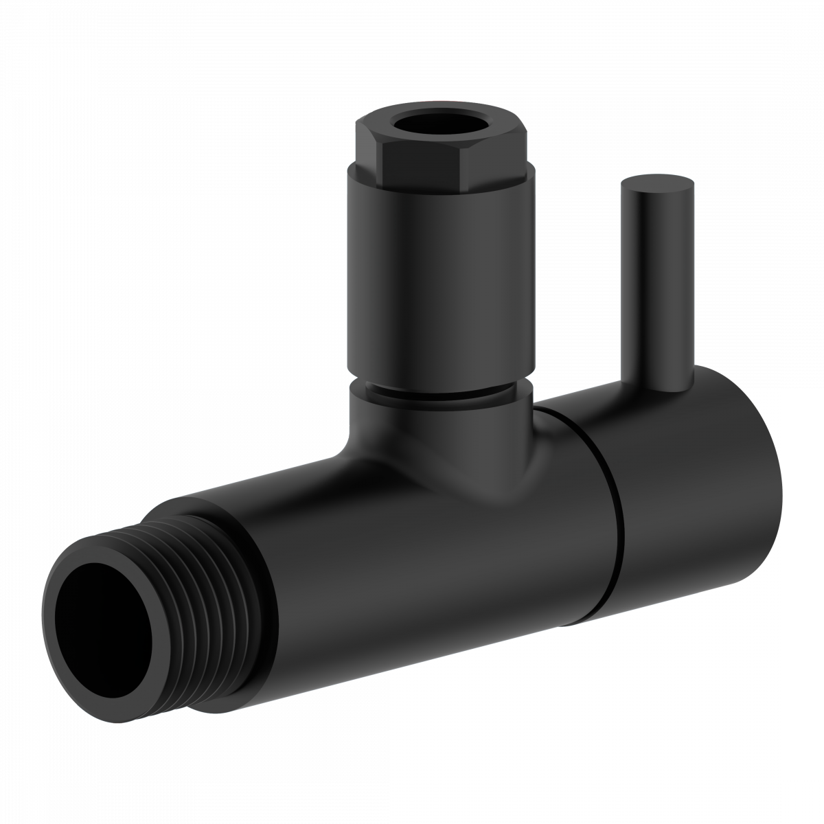 Universal Eckventil mit Schnellverschluss Schwarz