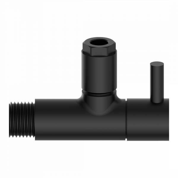 Universal Eckventil mit Schnellverschluss Schwarz