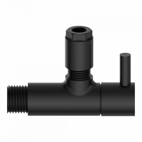 Universal Eckventil mit Schnellverschluss Schwarz