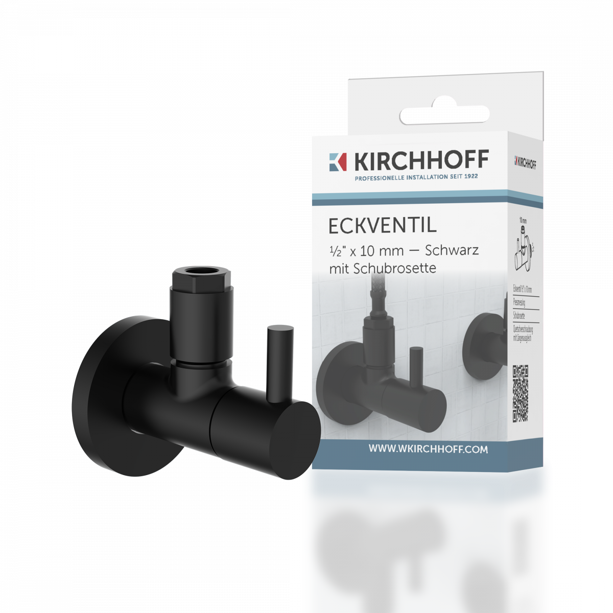 Universal Eckventil mit Schnellverschluss Schwarz