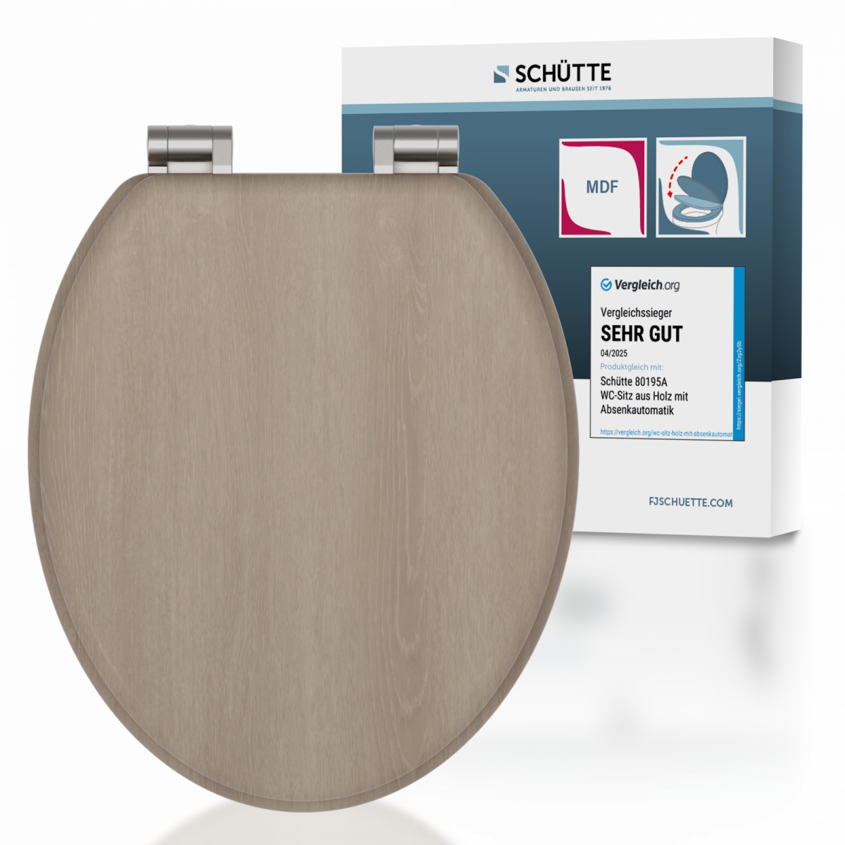 MDF WC-Sitz MODERN WOOD, mit Absenkautomatik