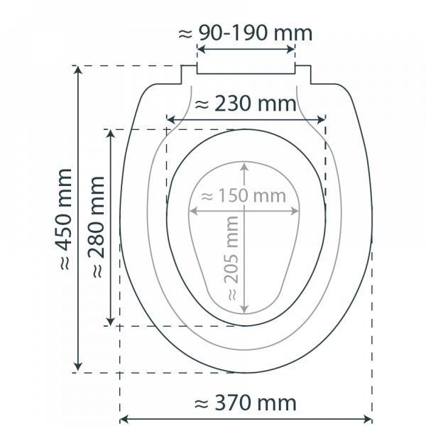 Duroplast WC-Sitz FAMILY WHITE, mit Absenkautomatik und Schnellverschluss