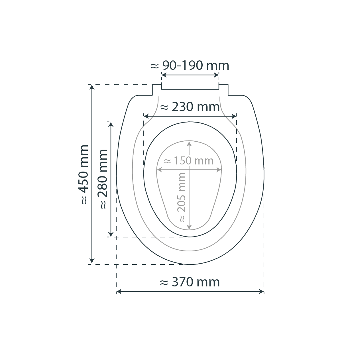 Duroplast WC-Sitz FAMILY WHITE, mit Absenkautomatik und Schnellverschluss