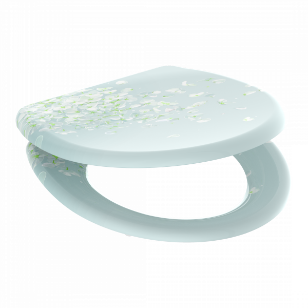Duroplast WC-Sitz FLOWER IN THE WIND, mit Absenkautomatik und Schnellverschluss
