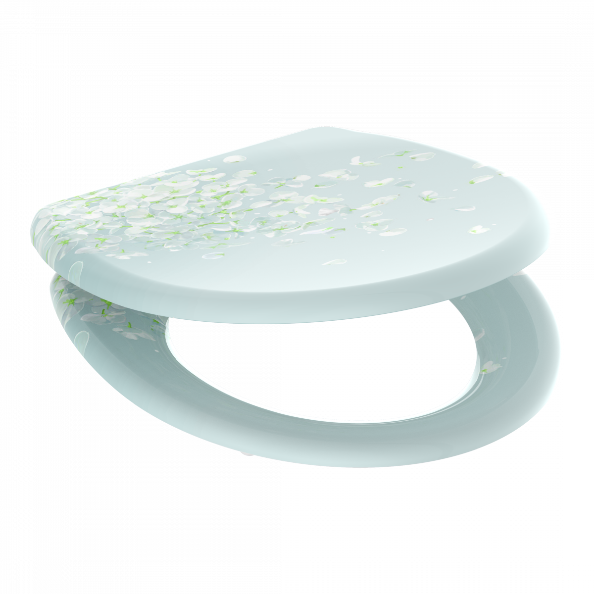 Duroplast WC-Sitz FLOWER IN THE WIND, mit Absenkautomatik und Schnellverschluss