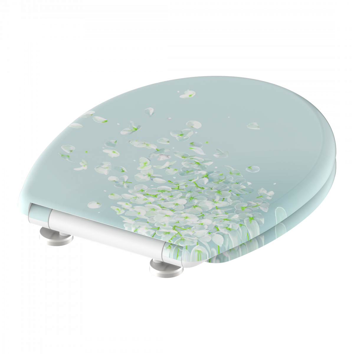 Duroplast WC-Sitz FLOWER IN THE WIND, mit Absenkautomatik und Schnellverschluss