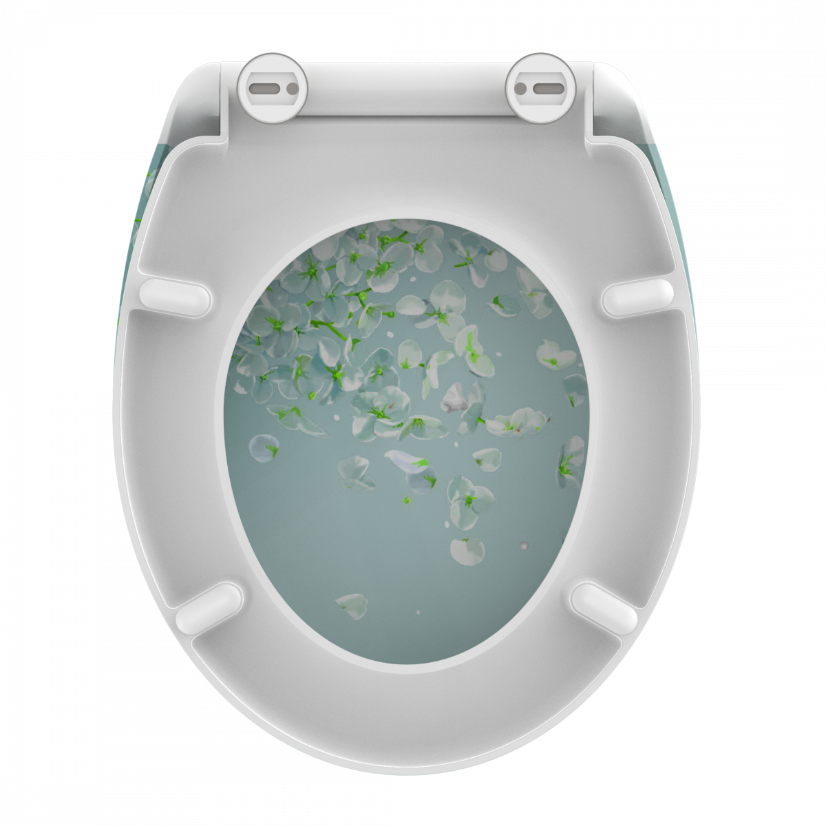 Duroplast WC-Sitz FLOWER IN THE WIND, mit Absenkautomatik und Schnellverschluss