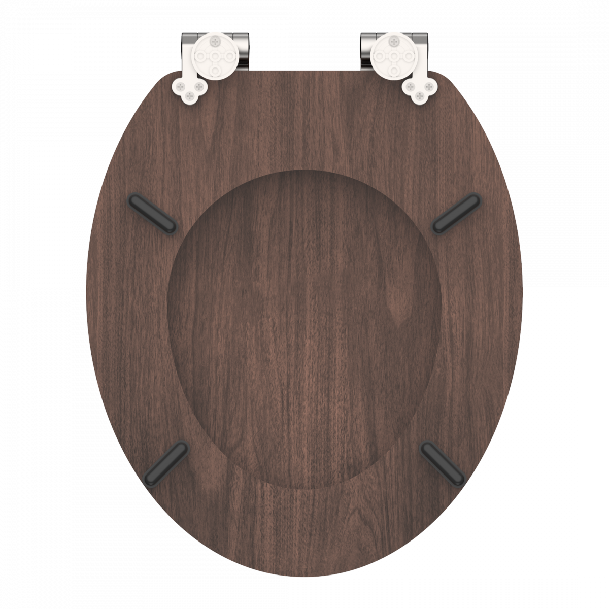 MDF WC-Sitz DARK WOOD, mit Absenkautomatik