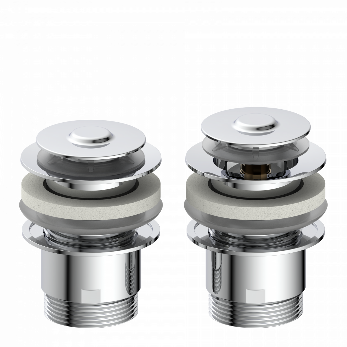 Ablaufventil mit Überlauf Chrom