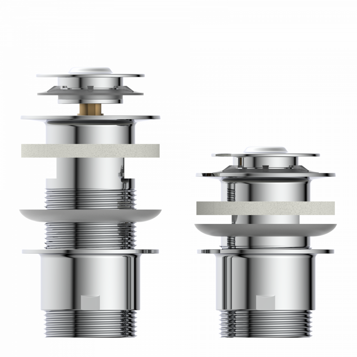 Ablaufventil mit Überlauf Chrom