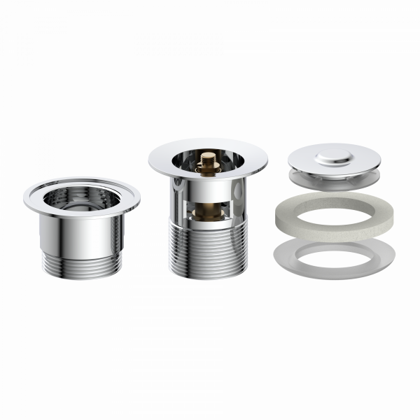 Ablaufventil mit &Uuml;berlauf Chrom