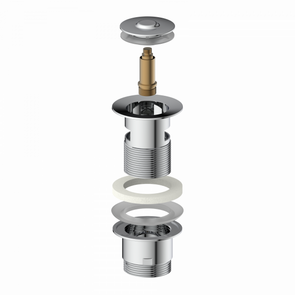 Ablaufventil mit &Uuml;berlauf Chrom