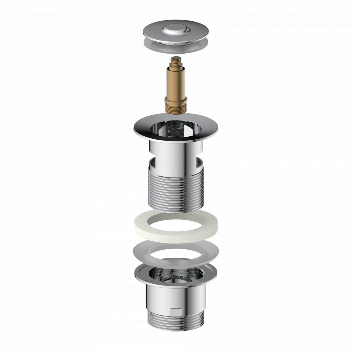 Ablaufventil mit Überlauf Chrom