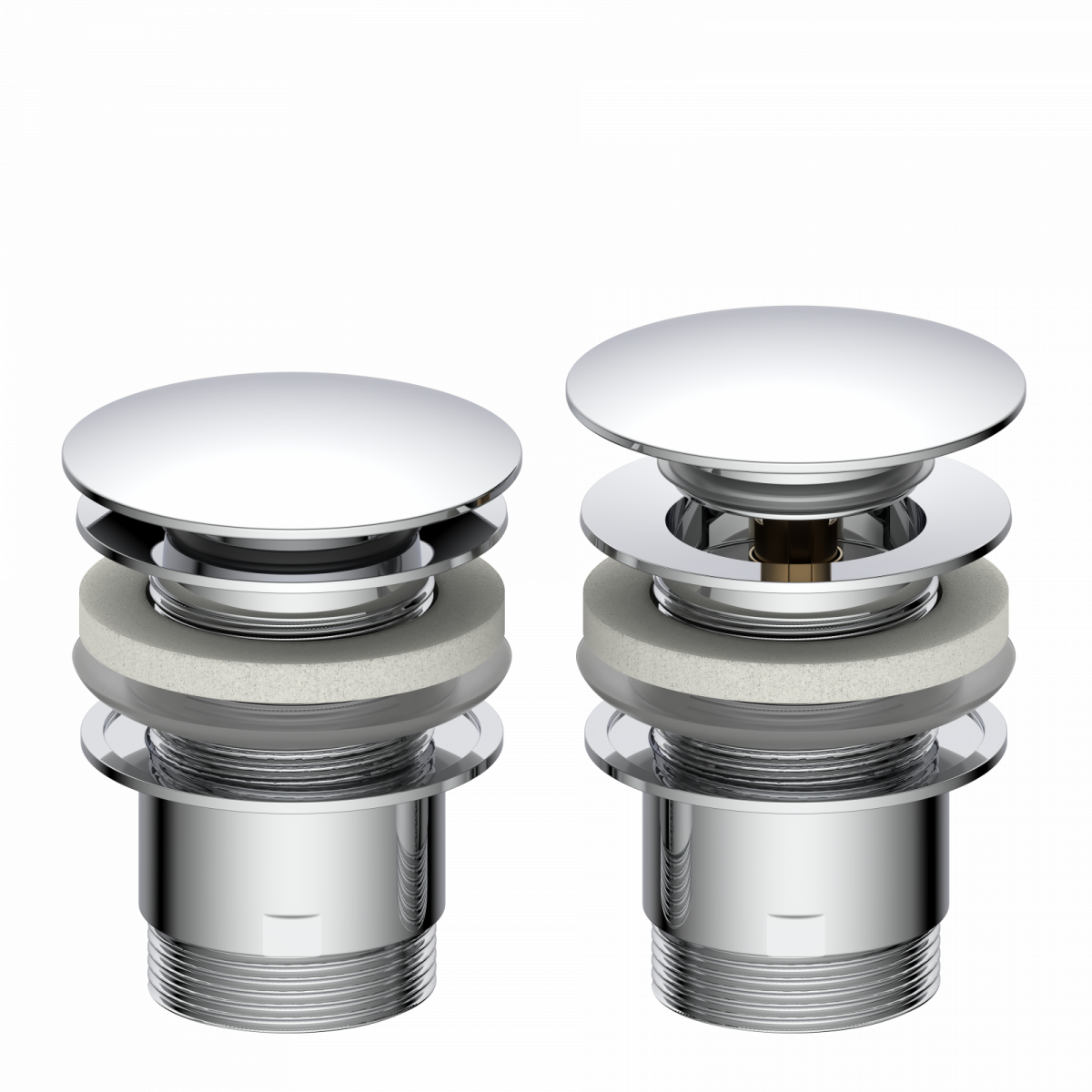 Ablaufventil DAV-1WK, Chrom,1 1/4" x 65 mm"