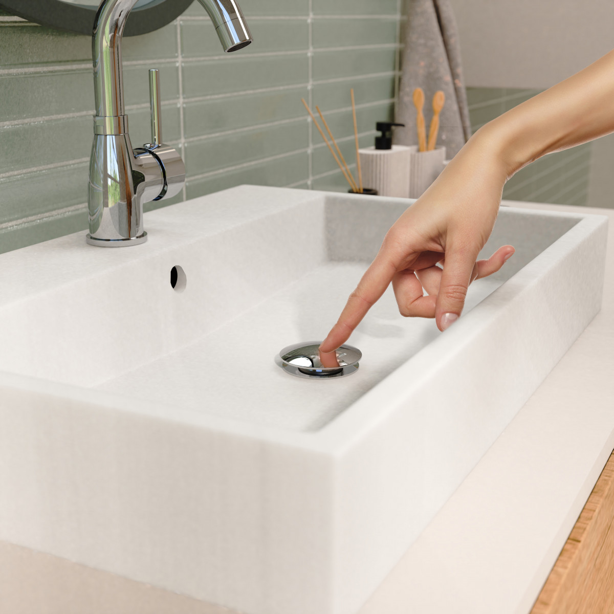 Ablaufventil DAV-1WK, Chrom,1 1/4" x 65 mm"