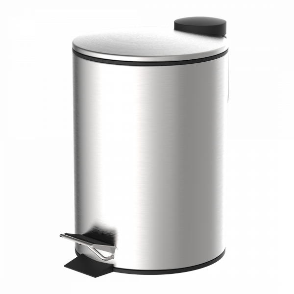 Kosmetik-Treteimer, Mülleimer 3 l, Edelstahl mit Absenkautomatik