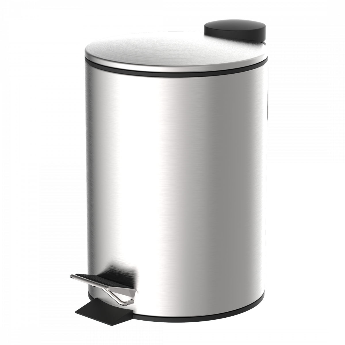 Kosmetik-Treteimer, Mülleimer 3 l, Edelstahl mit Absenkautomatik