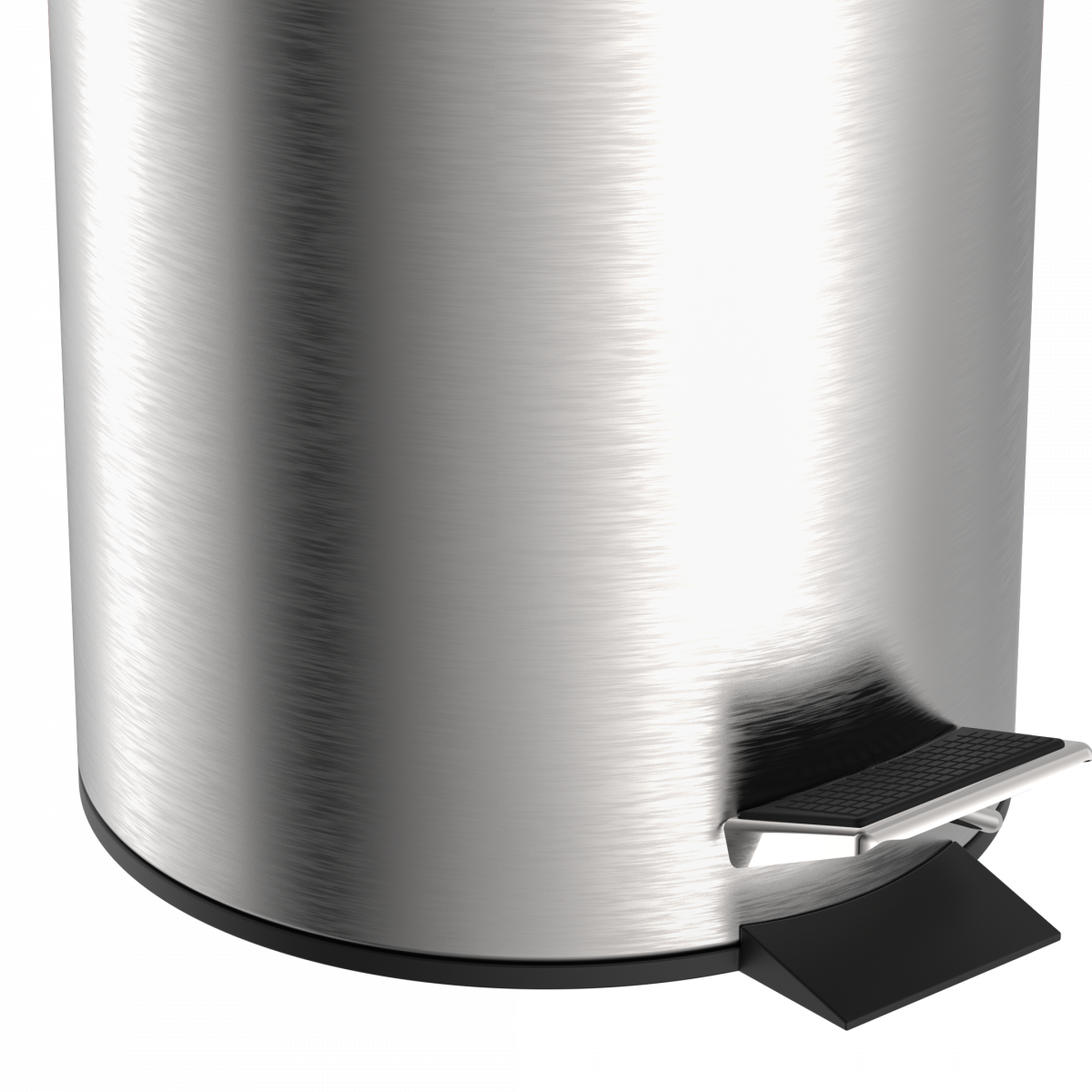 Kosmetik-Treteimer, Mülleimer 3 l, Edelstahl mit Absenkautomatik